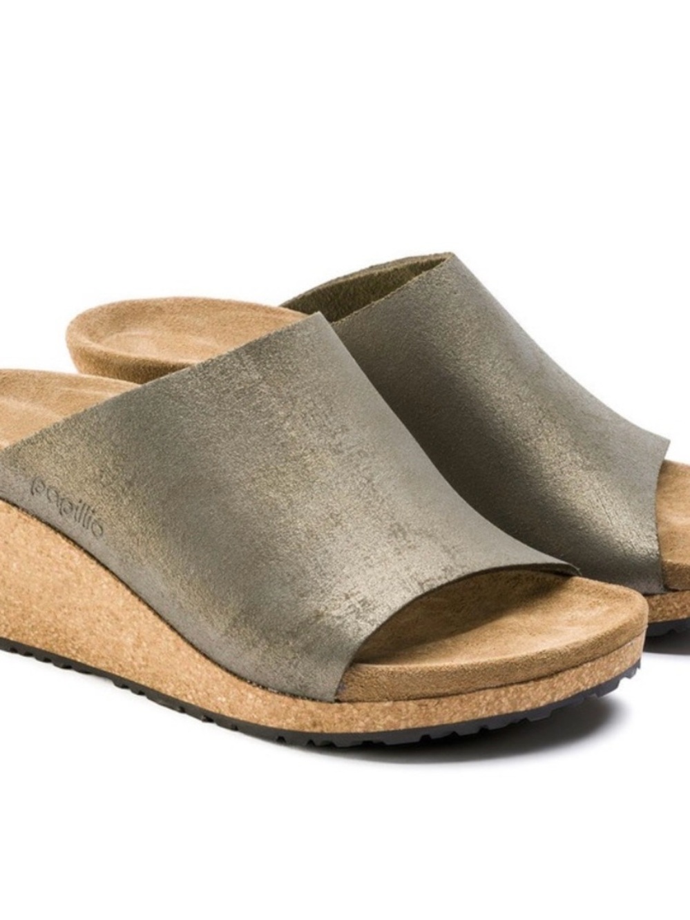 Birkenstock Papillio Namika Wedge Sandals in Tea Suede Size EUR 38